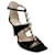 Jimmy Choo Black Suede Aura 95 Sandals With Pearls  ref.957703