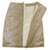 ***Chanel Vintage Zip Up Front CC Logo Skirt Beige Cotton Polyurethane  ref.957717