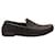 Giorgio Armani Woven Slip On Loafers in Brown Leather  ref.957756