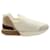 Hermès Tênis cano baixo Hermes em camurça off white e poliamida Branco Nylon  ref.957775