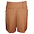 Hermès-Shorts mit seitlichen Knöpfen über dem Knie aus kamelbrauner Wolle Gelb  ref.957776