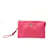 Prada Logo Plaque Clutch Bag in Pink Saffiano Leather  ref.957779