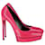 Zapatos de tacón con plataforma Saint Laurent en cuero rosa  ref.957800