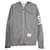 Thom Browne Grey Engineered 4-Bar Zip-Up Hoodie in Grey Cotton  ref.957840
