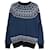 Suéter Moncler Knit Fair Isle en lana azul  ref.957844