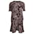 Chloé Chloe Flared Skirt Floral Dress in Brown Silk  ref.957853