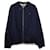 Burberry Embroidered Emblem Front Zip Reversible Jacket in Navy Blue Polyester Cotton  ref.957872