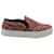 Céline Sneakers Slip-On Celine in tweed di cotone rosso  ref.957874