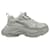 Balenciaga Triple S Metallic Low-top Sneakers in Silver Synthetic Leather and Mesh Silvery Leatherette  ref.957894