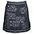 Chanel Floral Motif Denim Mini Skirt in Navy Blue Cotton  ref.957924