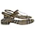 Burberry Signature Plaid Emily T-strap Slingback Sandals in Beige Coated Canvas and Leather Cloth  ref.957928