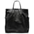 Saint Laurent Foldover-Tragetasche aus schwarzem Leder  ref.957931