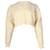 Acne Studios Suéter Cropped Decote V em Lã Amarelo Pastel  ref.957938