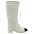 Chanel Interlocking CC Crumpled Quilted Mid-calf Boots in White Calfskin Leather Pony-style calfskin  ref.957949