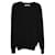 Yves Saint Laurent Suéter de tricô com decote em V em lã preta Preto  ref.957959