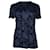 Giorgio Armani Armani Blumen-T-Shirt aus marineblauer Viskose Zellulosefaser  ref.957964