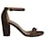 Stuart Weitzman Minimalist High Heel Sandals in Brown Suede  ref.957967