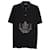 Dolce & Gabbana Pique Camiseta Polo Bordada Coroa em Algodão Preto  ref.957986