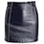 Ba&Sh Crinkled Mini Pencil Skirt in Navy Blue Polyurethane-coated Wool Plastic  ref.957989