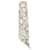 Schmales Bandeau mit Chanel Star-Print aus Ecru-Seide Weiß Roh  ref.958030