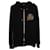 Balmain Embroidered Logo Emblem Front Zip Hoodie Jacket in Black Cotton  ref.958042