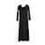 Autre Marque Robe mi-longue noire à col bénitier Rosetta Getty Coton  ref.958480