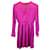 Maje-Minikleid mit V-Ausschnitt aus magentafarbener Seide Pink  ref.958987