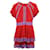 Maje Raglie Lace-Trimmed Mini Dress in Red Viscose Cellulose fibre  ref.958999