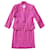 Yves Saint Laurent Skirt suit Fuschia Silk  ref.959060