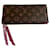 Louis Vuitton Adele Long Wallet Brown Cloth  ref.959075
