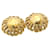 Chanel boucles d'oreilles Golden Metal  ref.959317