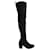 Stuart Weitzman Over The Knee Heeled Boots in Black Suede  ref.960046