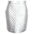 Balmain Metallic Holographic Quilted Mini Skirt in Silver Polyester Silvery  ref.960054