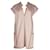 Trim Hermès Vestido túnica Hermes con ribetes de cuero en algodón rosa  ref.960060