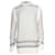 Dior bestickter Chevron-Strickpullover aus cremefarbener Baumwolle Weiß Roh  ref.960087