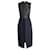 Jason Wu Sleeveless Midi Dress in Black Leather and Navy Wool  ref.960090