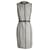 Knielanges Kleid mit Lederbesatz von Michael Kors aus weißer Wolle Mehrfarben  ref.960103