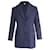 Maje Valiro Single Breasted Checked Blazer in Blue Polyester  ref.960133