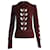 Isabel Marant Ilia Cutout Puff-Shoulder Sweater in Burgundy Acrylic Dark red  ref.960146
