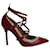 Valentino Garavani Zapatos de salón en cuero rojo con adorno de ojales y detalle de cierre Love en dos tonos de Valentino Roja  ref.960151