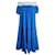 Peter Pilotto Tiered Off-Shoulder Midi Dress in Blue Cotton  ref.960159