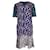 Stella Mc Cartney Stella McCartney Floral Print Dress in Blue Silk  ref.960164