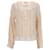 RED Valentino Lacey Bow Detail Long-sleeve Top in Ecru Cotton White Cream  ref.960267
