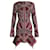 Herve Leger Patterned Bandage Dress in Maroon Rayon Brown Red Cellulose fibre  ref.960368