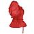 Ulla Johnson Evita Camicetta arricciata con nappe in cotone rosso - vista 2