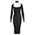 Reformation Mock Neck Midi Dress in Black Tencel Lyocell  ref.960425