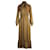 Vestido Maxi Gucci GG Jacquard em Seda Dourada Dourado  ref.960457