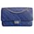Chanel Handtaschen Blau Leder  ref.960659