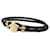 * VERSACE Bracelet Black Golden Leather Metal  ref.960815