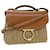 Salvatore Ferragamo Gancini Shoulder Bag Straw Beige GG-21H638 auth 44997a Wood  ref.960848